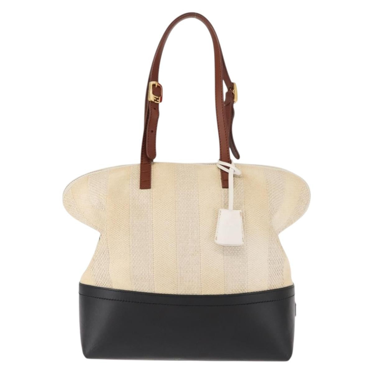 Fendi Pequin 2Bag Canvas and Leather