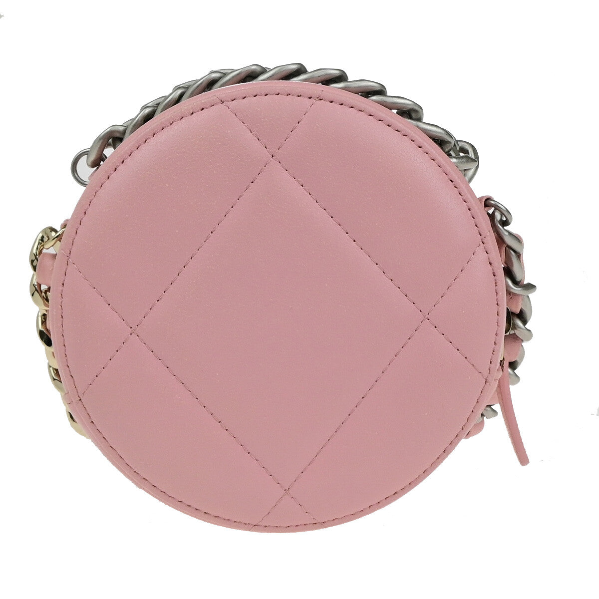 Chanel 19 Round Clutch with Chain Quilted Leather