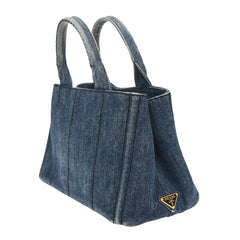 Prada Canapa Open Tote Denim