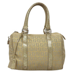 Fendi Boston Bag Zucchino Lurex Canvas