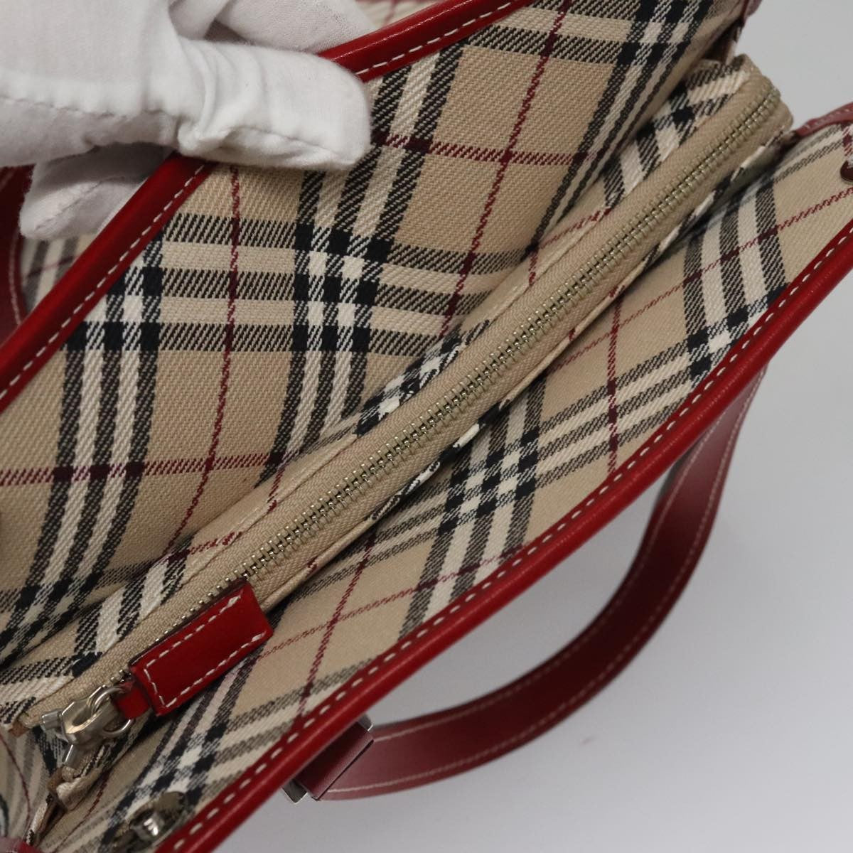 Burberry Nova Check Tote Canvas and Leather