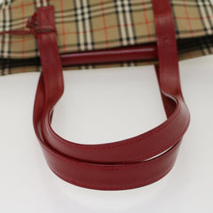 Burberry Nova Check Tote Nylon and Leather