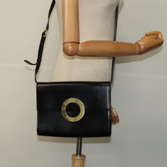 Celine Vintage Circle Logo Crossbody Bag Leather