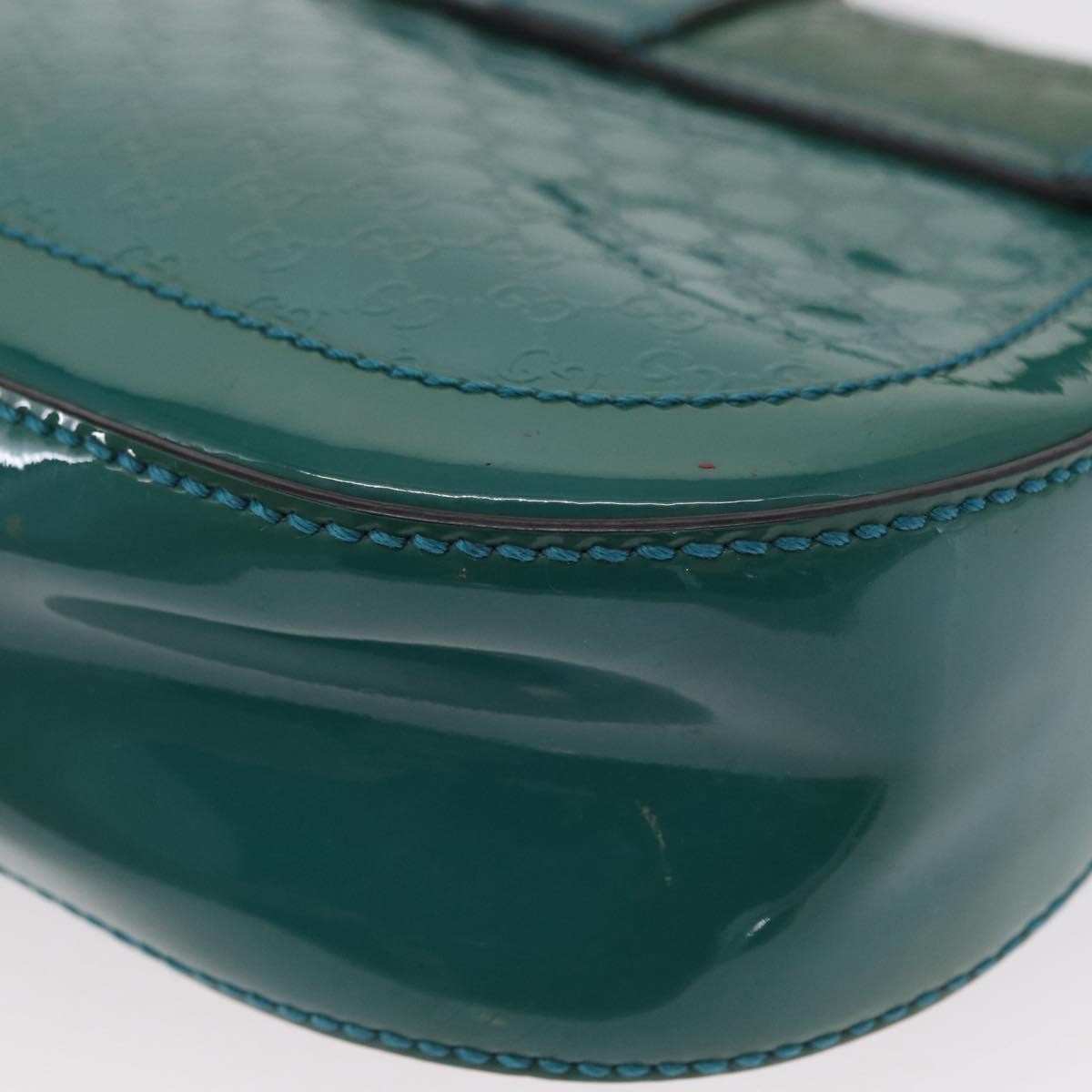 Gucci Vintage Flap Shoulder Bag Patent Leather