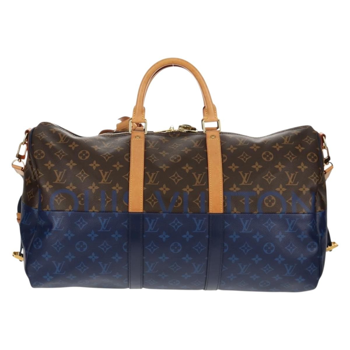 Louis Vuitton Keepall Bandouliere Bag Monogram Eclipse Split Canvas
