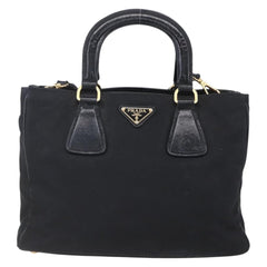 Prada Convertible Top Handle Tote Tessuto with Vernice Saffiano Leather