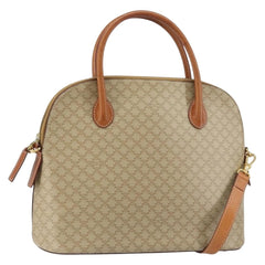 Celine Vintage Macadam Handbag Canvas and Leather