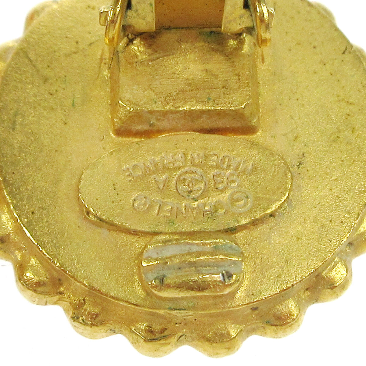 Chanel CC Round Earrings Metal