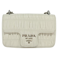 Prada Chain Flap Shoulder Bag Nappa Gaufre