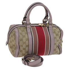 Gucci Vintage Web Boston Bag GG Canvas
