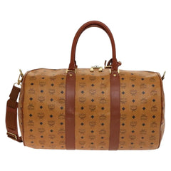 MCM Visetos Handbag Canvas and Leather