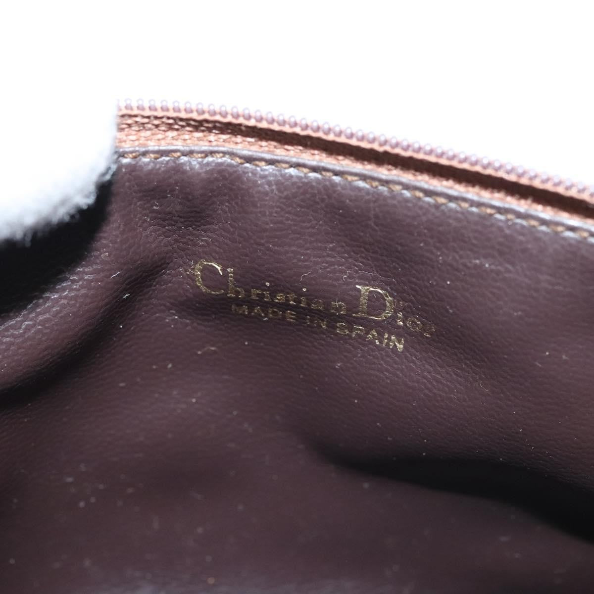 Christian Dior Vintage Honeycomb Zip Pouch Coated Canvas