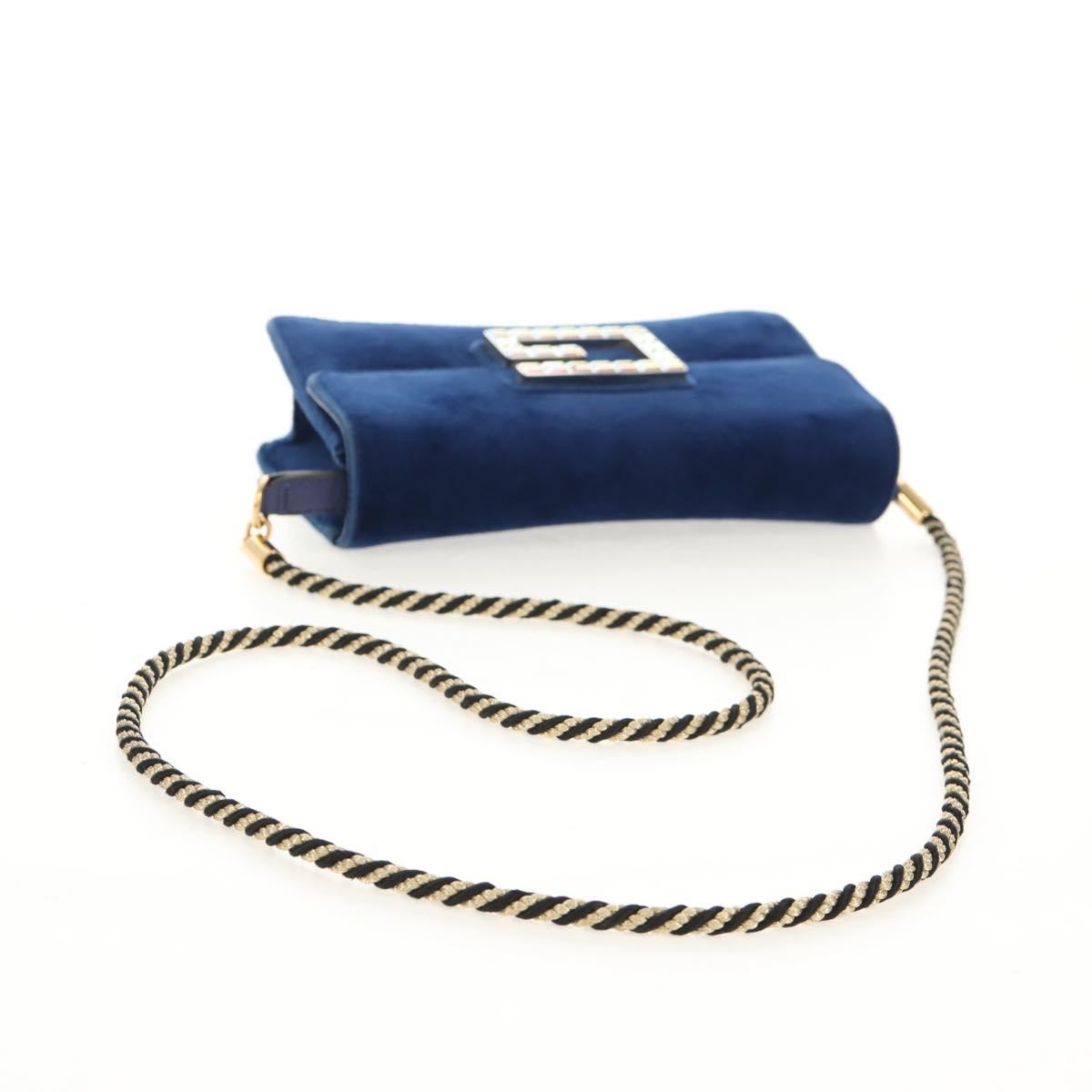 Gucci G Broadway Shoulder Bag Velvet with Crystals