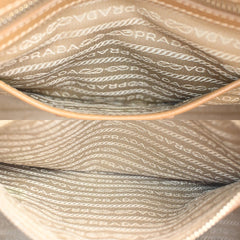 Prada Convertible Tote Canvas and Saffiano Leather