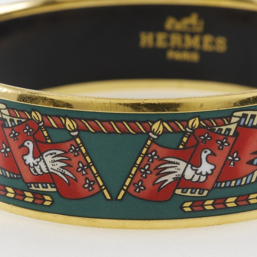 Hermes Caleche Bangle Bracelet Enamel