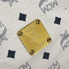 MCM Visetos Handbag Canvas and Leather