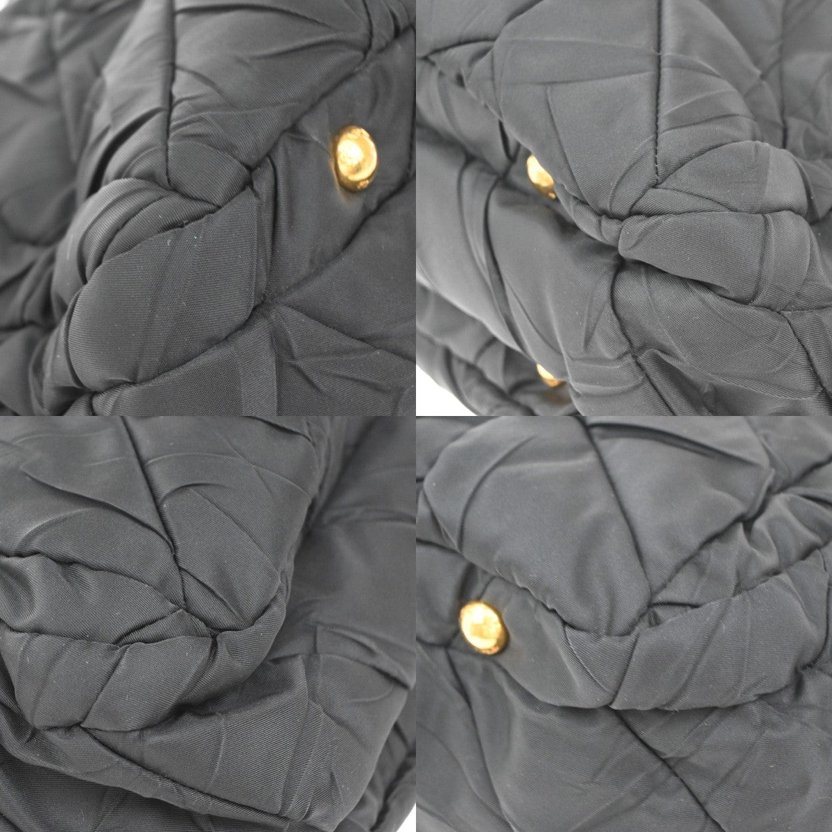 Prada Convertible Side Pocket Tote Chevron Tessuto