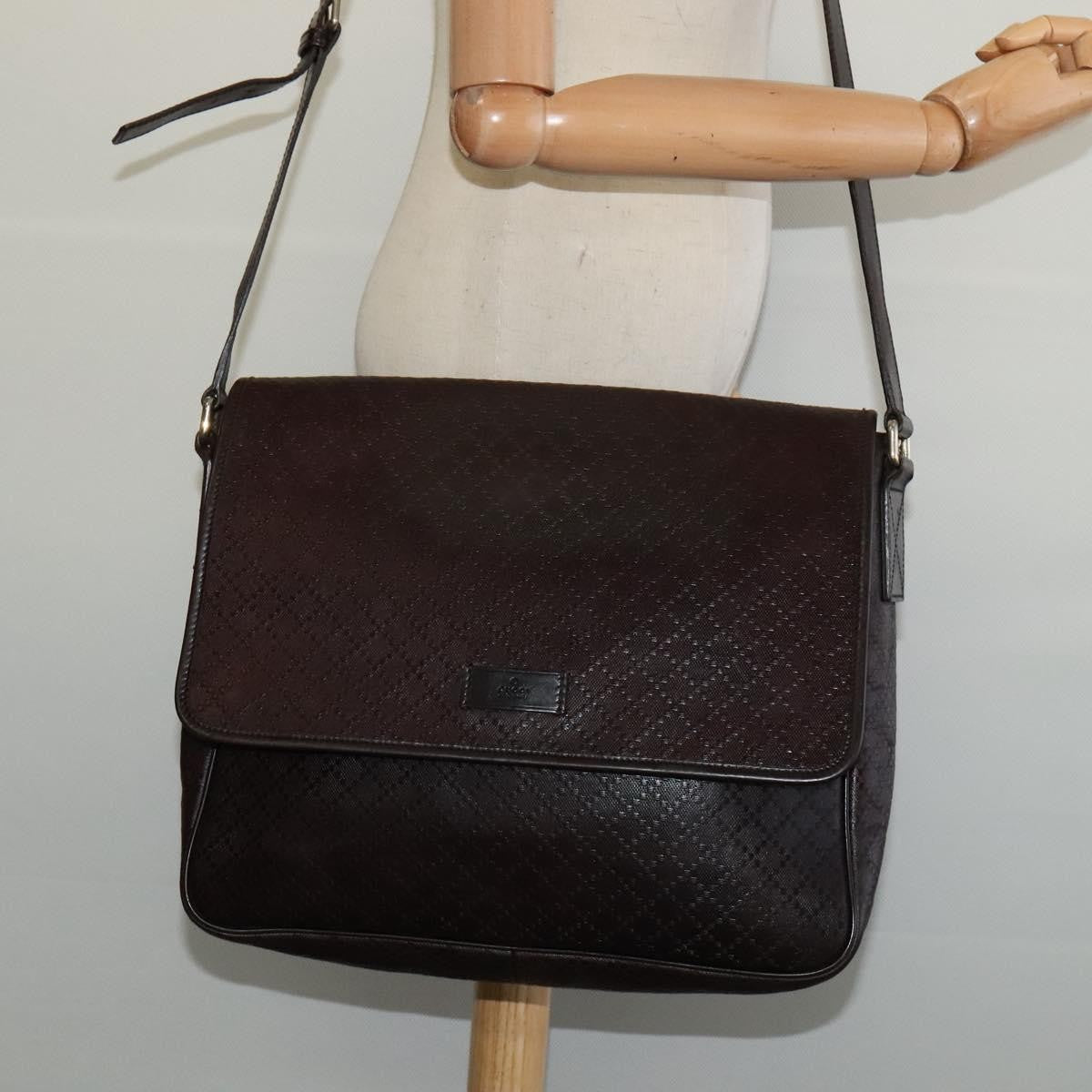 Gucci Lux Flap Messenger Bag Diamante Leather