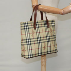 Burberry Top Handle Tote Haymarket Coated Canvas