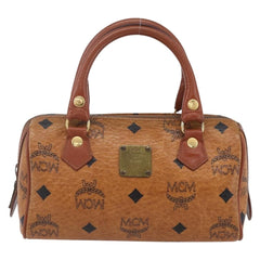 MCM Visetos Handbag Canvas and Leather