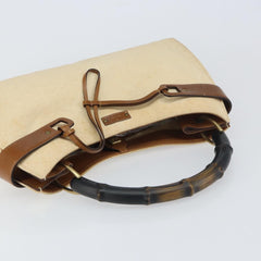 Gucci Vintage Bamboo Handle Bag Canvas