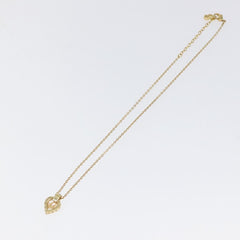 Christian Dior Vintage CD Heart Pendant Necklace Metal with Crystals