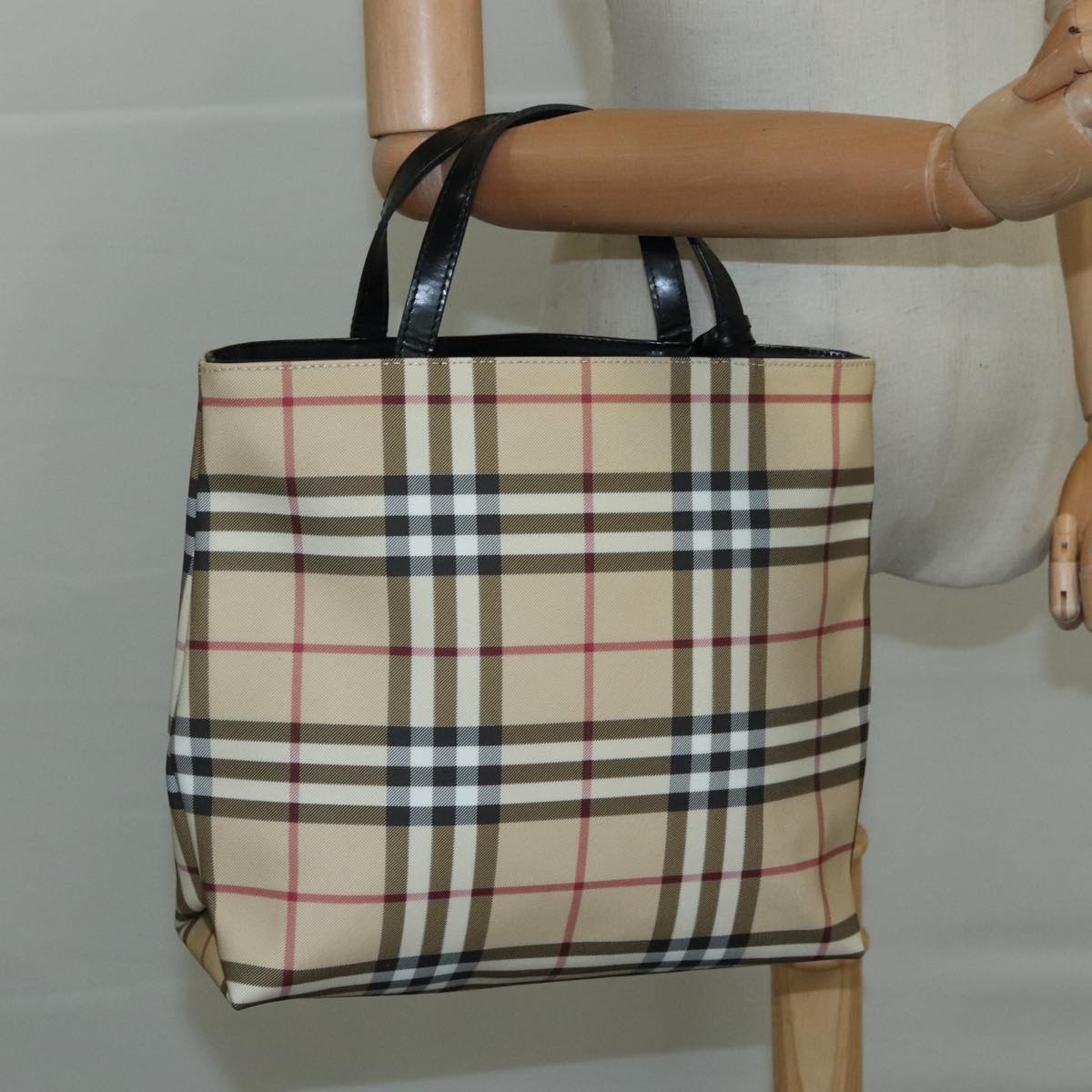 Burberry Top Handle Tote Nova Check Canvas