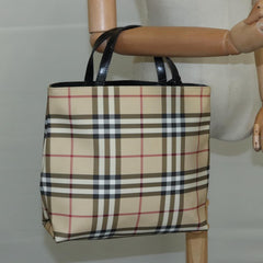 Burberry Top Handle Tote Nova Check Canvas