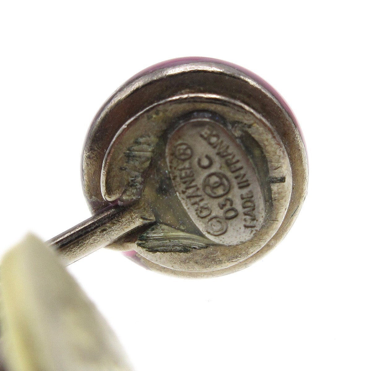 Chanel CC Round Clip-On Earrings Enamel with Metal