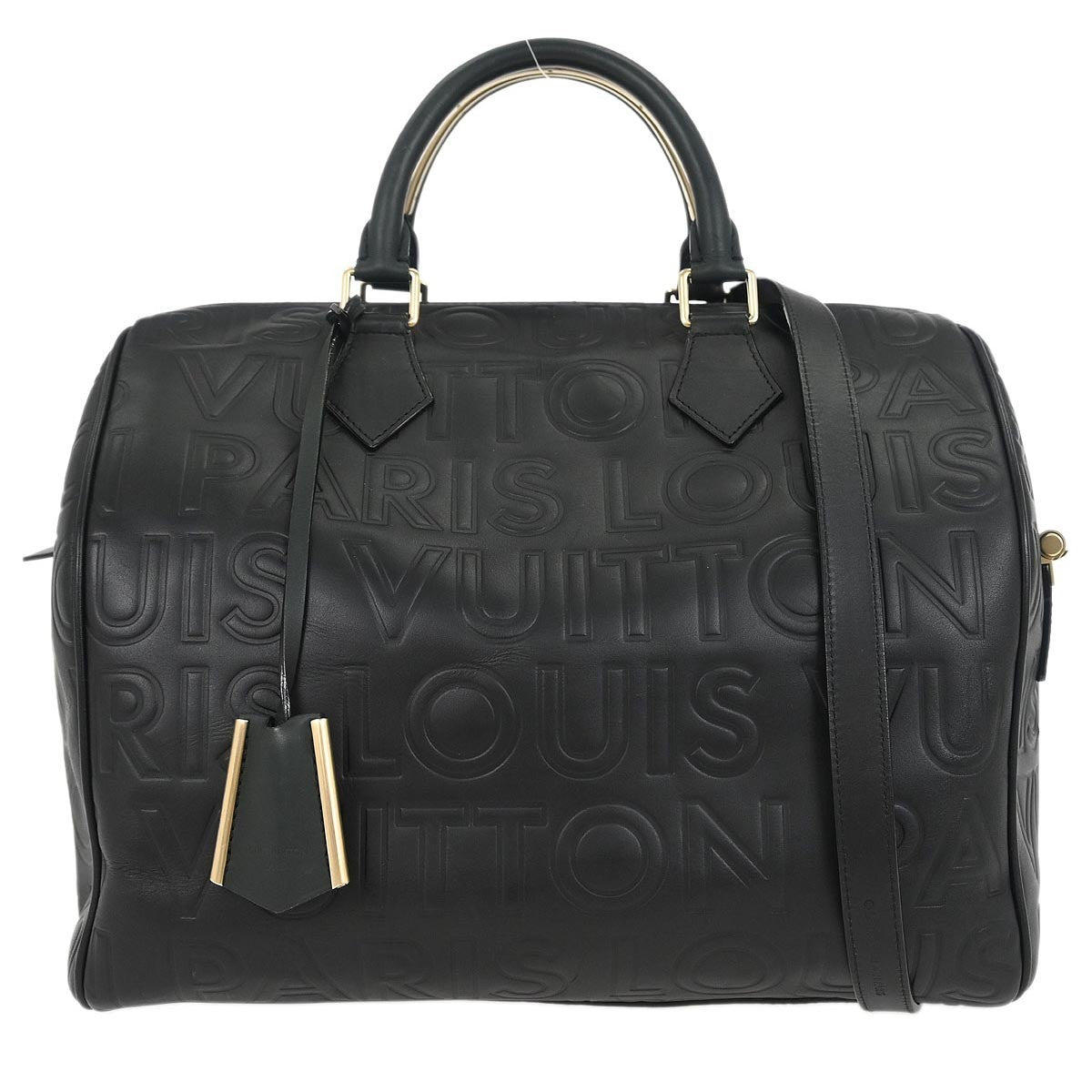 Louis Vuitton Paris Speedy Cube Bag Embossed Leather