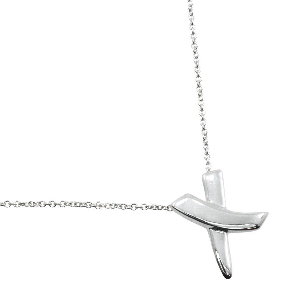 Tiffany & Co. Paloma Picasso Graffiti X Pendant Necklace Silver