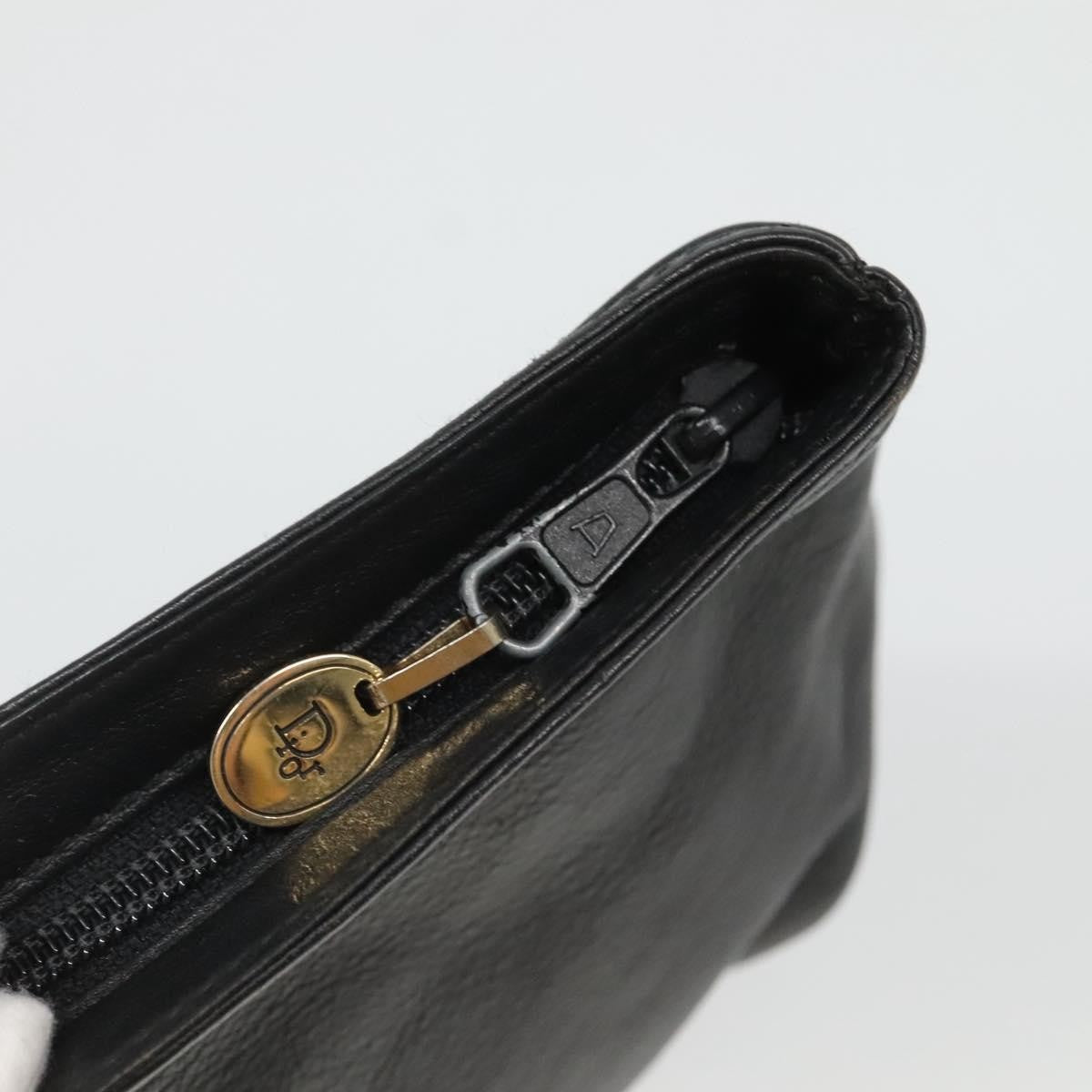 Christian Dior CD Zip Pouch Leather