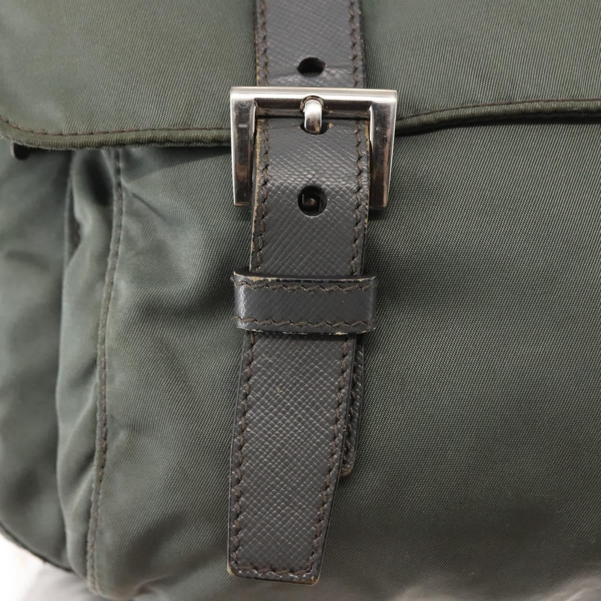 Prada Double Buckle Flap Messenger Bag Tessuto