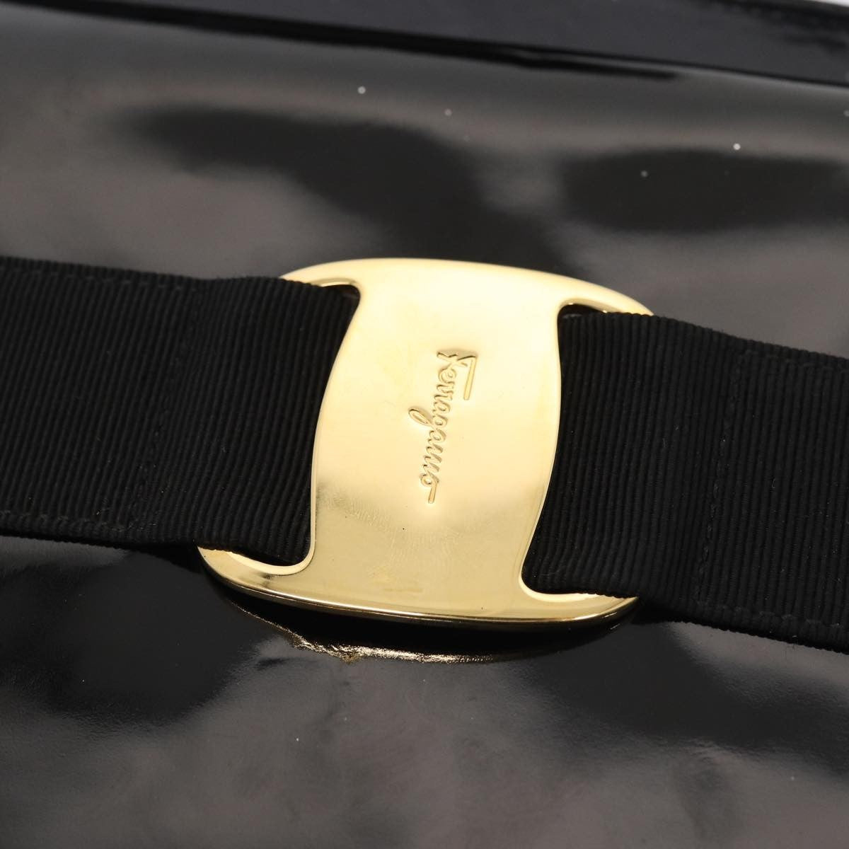 Salvatore Ferragamo Vala Shoulder Bag Patent Leather