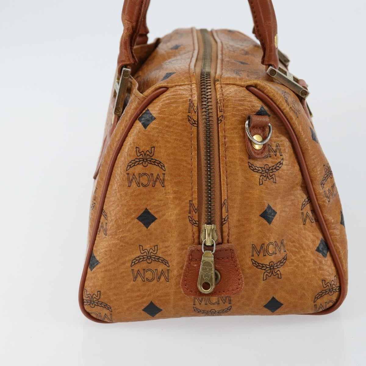 MCM Visetos Handbag Canvas and Leather