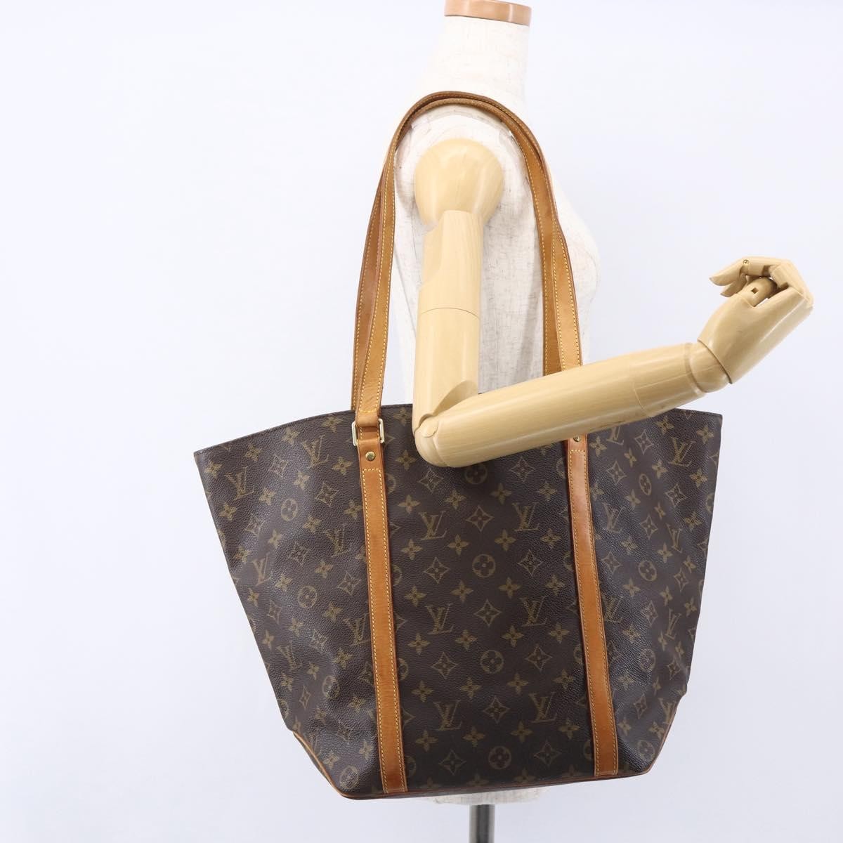Louis Vuitton Shopping Sac Handbag Monogram Canvas