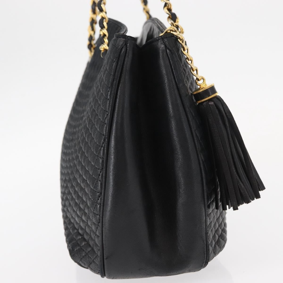 Bally Vintage Chain Shoulder Bag Quilted Leather