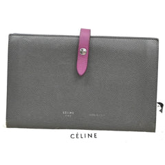 Celine Bifold Flat Wallet Leather
