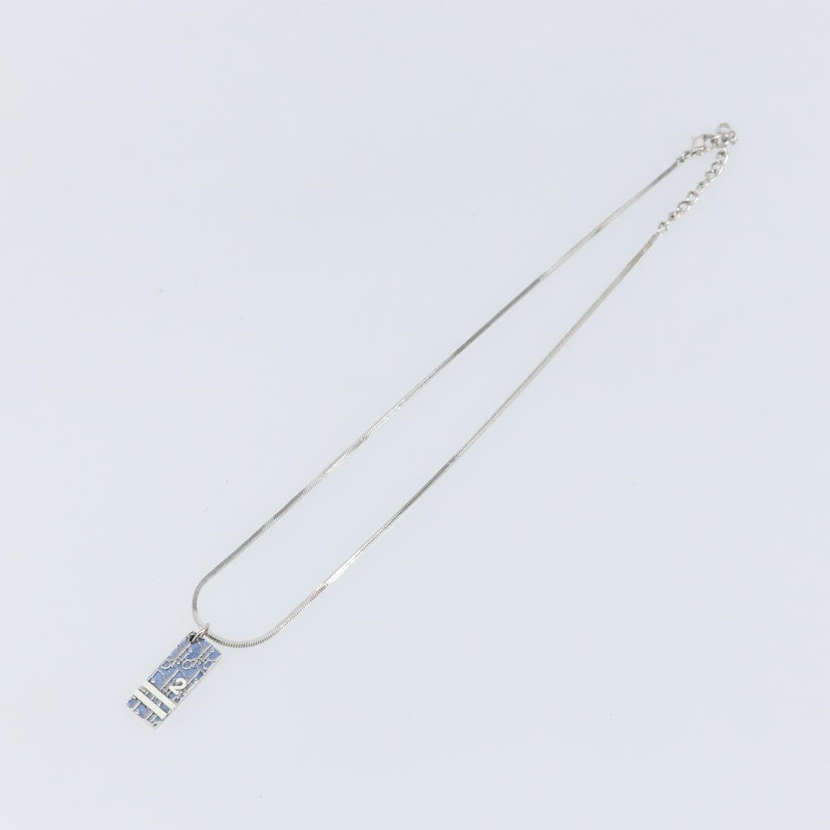 Christian Dior Trotter Motif Necklace Engraved Metal