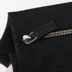 Gucci Vintage Double Belt Bag GG Canvas with Leather