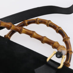 Gucci Vintage Bamboo Handle Bag Suede