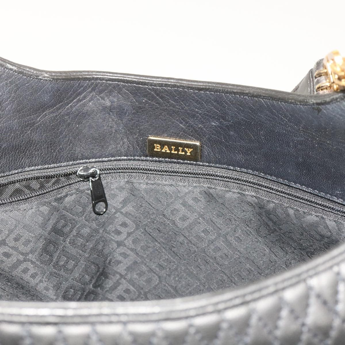 Bally Vintage Chain Shoulder Bag Quilted Leather