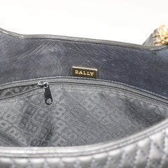 Bally Vintage Chain Shoulder Bag Quilted Leather