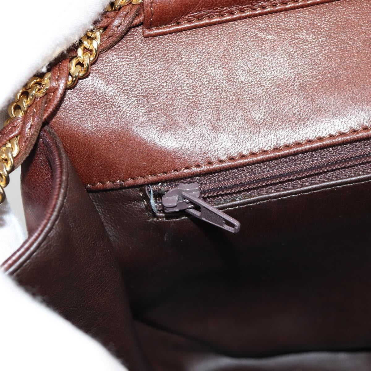 Bally Vintage Chain Shoulder Bag Quilted Leather