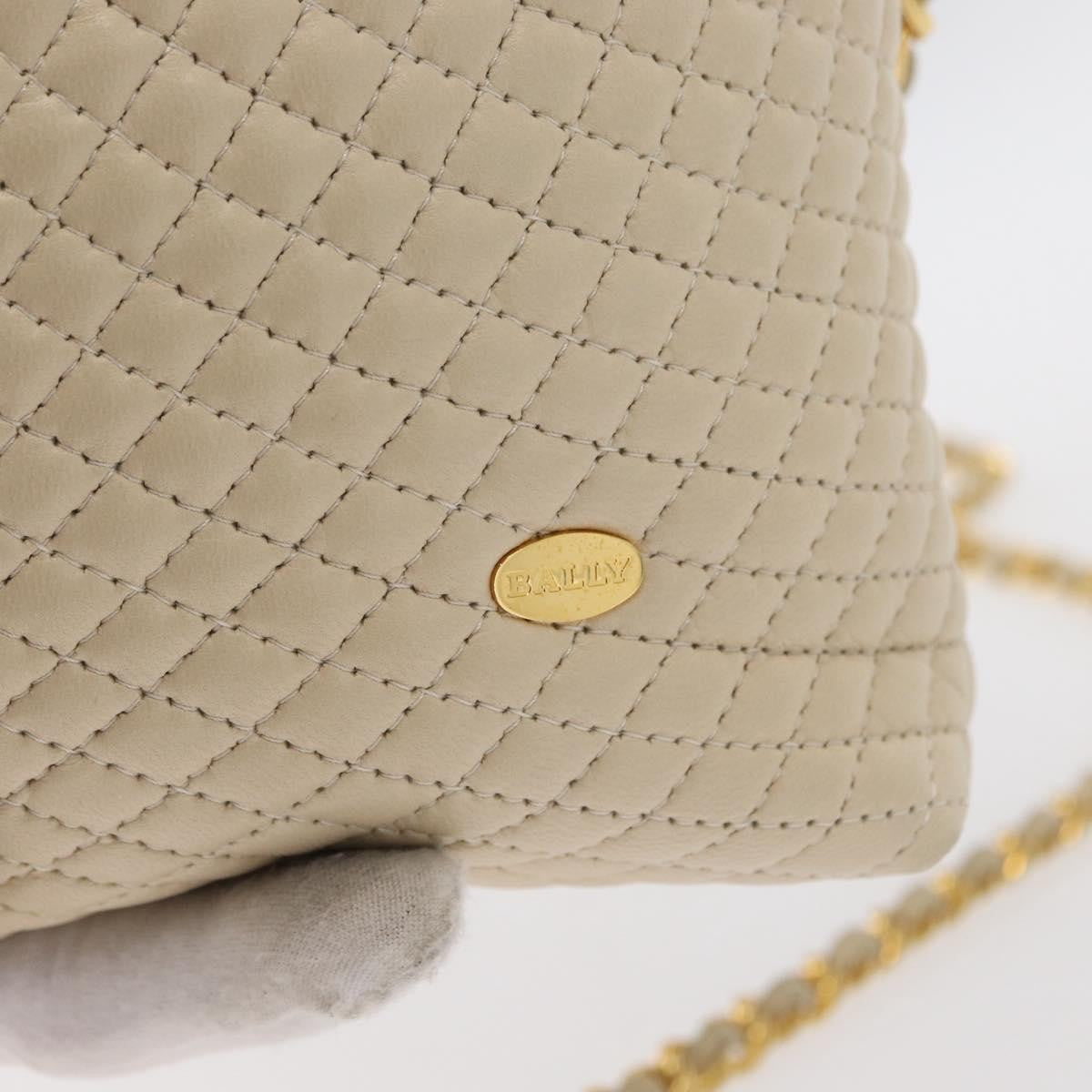Bally Vintage Chain Shoulder Bag Quilted Leather