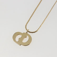 Christian Dior CD Pendant Necklace Metal