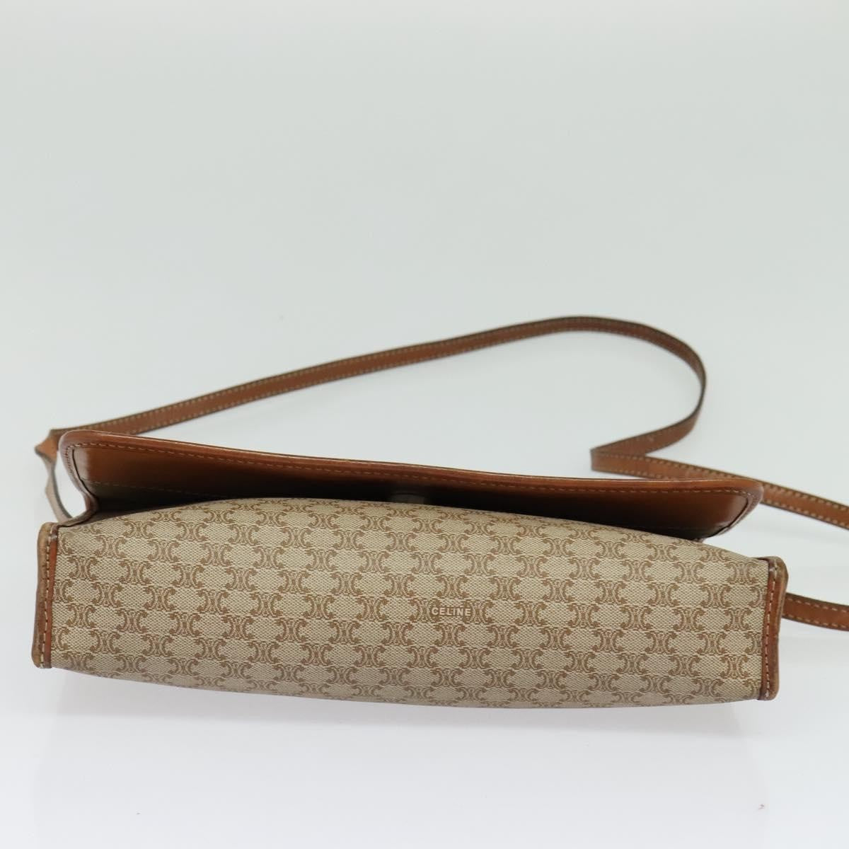 Celine Vintage Macadam Shoulder Bag Canvas and Leather