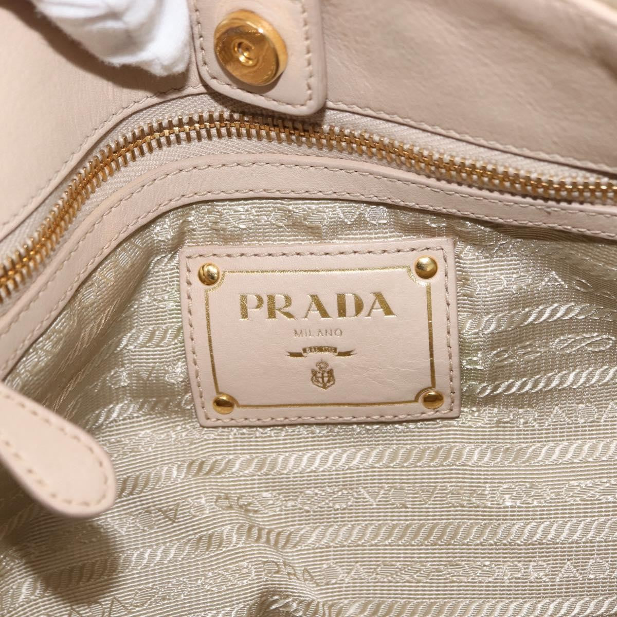 Prada Chain Front Zip Tote Quilted Tessuto
