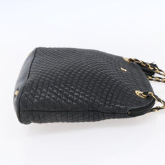 Bally Vintage Chain Shoulder Bag Quilted Leather