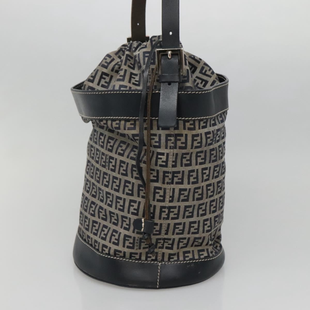 Fendi FF Logo Mon Tresor Bucket Bag Printed Shearling with Leather